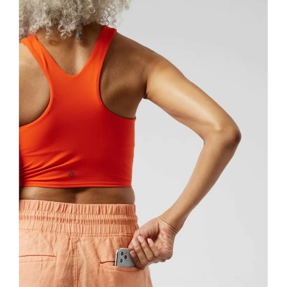 Athleta Cabo Linen 4” Shorts in Cactus Peach - Picture 2 of 8